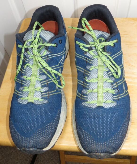 Merrell Moab Flight Trail Running Hiking Vibram Shoes Blue/Green Men\'s Size 11.5 main image 6